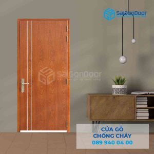 Cửa Gỗ Chống Cháy MDF Veneer P1R2 Xoan dao