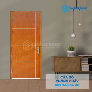 Cửa Gỗ Chống Cháy MDF Veneer P1R5 xoan dao