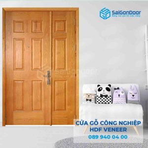 Cửa Gỗp HDF Veneer 9A soi me bong con