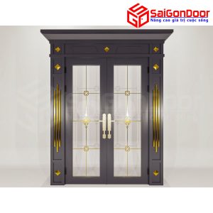 Cửa Nhôm Vân Gỗ SGD-CNVG-36