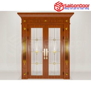Cửa Nhôm Vân Gỗ SGD-CNVG-42